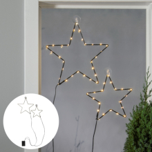  - Světelná vánoční dekorace hvězdy na okno na baterie s časovačem, Star Trading