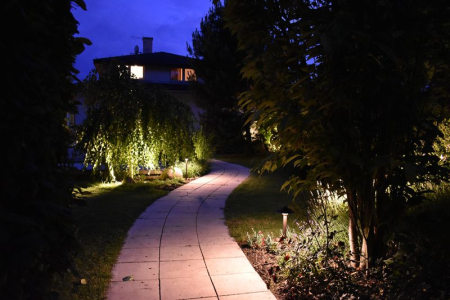 Osvětlen cest v zahradě stojací svítidlo Nebula bronz 12V 