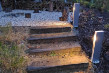 Osvětlení schodů v zahradě, stojací svítidlo Opal na 12V 